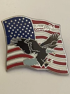 Busch Gardens Eagle American Flag Pin - Picture 1 of 3