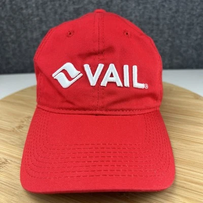 Gorra Vail Colorado Estación de Esquí Gorra Correa Ajustable Roja El Juego Bordada Foto 1 de 4