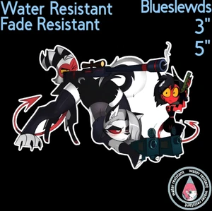 Hellava Boss Loona, Moxie, Millie 3" / 5" / 7" Lewd Anime Laptop Bottle Sticker - Picture 1 of 1