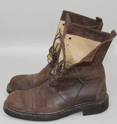 Disfraz National Mujer Marrón Gamuza Cuero Con Cordones Botines EU 39.5 UK 7 Foto 1 de 4