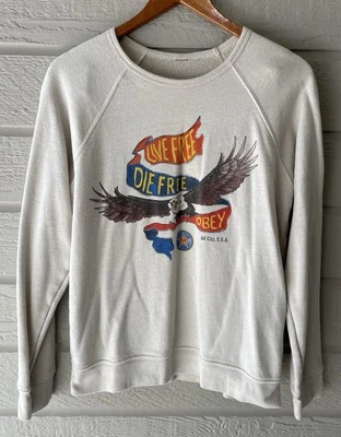 Obey Brand “Live Free Die Free” Long Sleeve Super Soft Crewneck Sweatshirt Sz M - Image 1 of 4