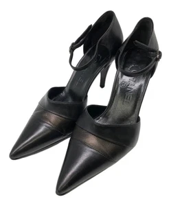 Zapatos de salón Chanel de cuero para mujer talla 35,5 en negro - Imagen 1 de 10