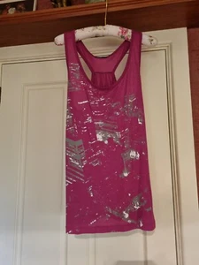 Ladies Sisley Pink Sleeveless Summer Open Back Top Size S - Picture 1 of 7