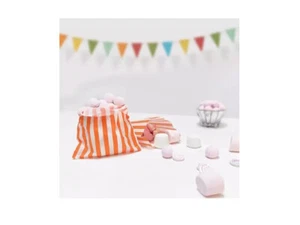 ORANGE SÜSSIGKEITENSTREIFEN - SÜSSE GEFALLEN BUFFET HALLOWEEN PAPIERTÜTEN - 7x9 ZOLL - Bild 1 von 3