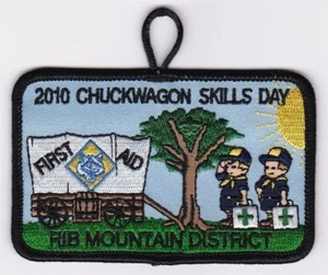 BOY SCOUT PATCH - SAMOSET COUNCIL - RIB MT. DIST - 2010 CHUCKWAGON - 27TH ANNUAL - Picture 1 of 1