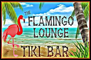 * TIKI BAR FLAMINGO LOUNGE* ALLWETTER-METALLSCHILD 8 X 12 HAPPY HOUR BEACH HERGESTELLT IN DEN USA - Bild 1 von 1