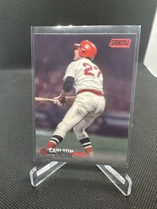 2023 Topps Stadium Club Carlton Fisk #201 Red Foil Boston Red Sox - Picture 1 of 2