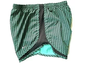 Pantalones cortos para correr Nike para mujer SMALL Dri FIT Tempo en relieve verde negro bordado - Imagen 1 de 7