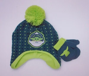 Star Wars MANDALORIAN DAS KIND Kleinkind TRAPPER MÜTZE Beanie Fäustlinge Handschuh Set NEU - Bild 1 von 1
