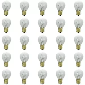 25Pack Mini Globe S11 LED, High Intensity, 2600K, Clear E17 - Picture 1 of 2