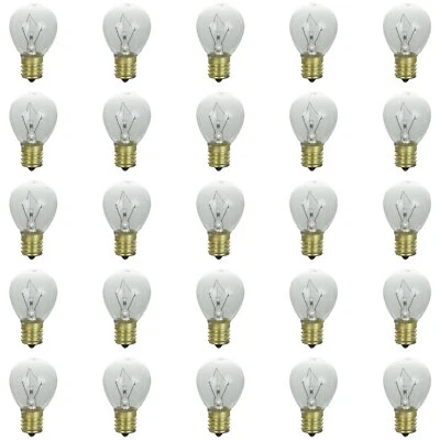 25Pack Mini Globe S11 LED, High Intensity, 2600K, Clear E17 - Image 1 of 2
