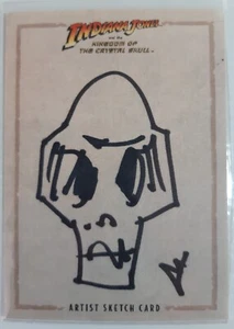 INDIANA JONES Kingdom Of The Crystal Skulls. Artist Sketch Card. 1 Of 1. Rare. - Picture 1 of 2