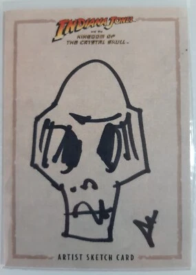 INDIANA JONES Kingdom Of The Crystal Skulls. Artist Sketch Card. 1 Of 1. Rare. - Image 1 of 2