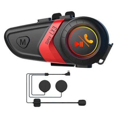 Auriculares inalámbricos Bluetooth estéreo para casco de motocicleta altavoz auriculares manos libres Foto 1 de 4
