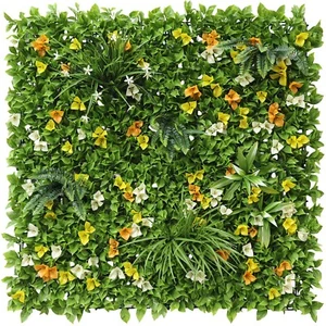 40"x40" Artificial Faux 3D Mixed Leaf Privacy Fence Screen Decor Panel Hedge V6 - Picture 1 of 8