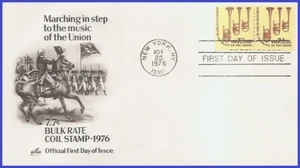 USA5 #1614 U/A ARTCRAFT FDC Line Pair2 Saxhorn - Picture 1 of 1