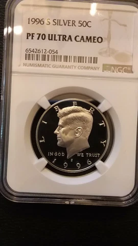 1996-S SILVER NGC PF70 ULTRA CAMEO *** KEY DATE PERFECT PROOF KENNEDY HALF *** Cover