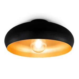 Ceiling Light E27 Pendant Industrial Retro Lamp Living Room 39,5cm Black Gold - Picture 1 of 7