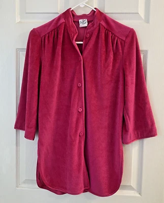 Traje de baño de felpa con diseño DeWeese vintage - rosa intenso para mujer talla S excelente estado Foto 1 de 4