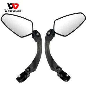 WEST BIKING Bicycle Handlebar Rearview Mirror HD Wide Angle Cycling Rear View - Picture 1 of 15