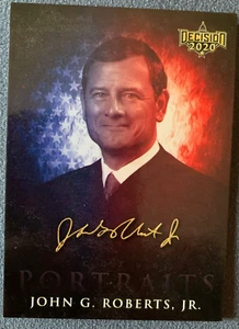 Decisión John G. Roberts 2020. TARJETA INSERTADA RETRATOS JR SCOTUS - Imagen 1 de 2