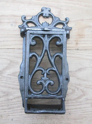 IRONMONGERY WORLD Heavy Cast Iron Country Decorative Match Box Holder Matchbox Stick Wall Mounted