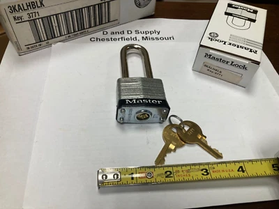 Master Lock 3KALHBLK,  Lockout Padlock, KA, Black, Key No. 3771 - Image 1 of 4