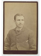 STUDIO CAB PHOTO YOUNG MAN FROM SAUGERTIES, NY, BY TEUSH