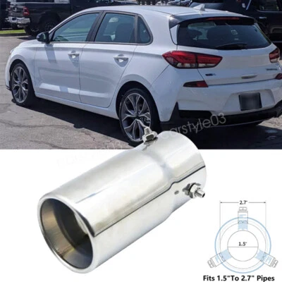 For Hyundai Elantra GT Exhaust Pipe Tip Rear Tail Throat Muffler Stainless Steel Foto 1 de 4