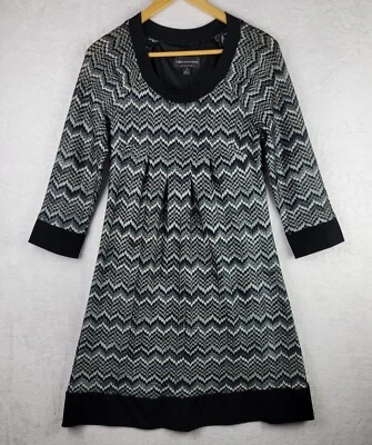 Connected Apparel Dress Midi Knit Pullover Crochet Pleated Sz 10 Retro Bohemian  - Image 1 of 4
