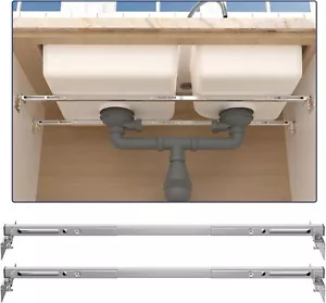 Undermount Sink Brackets 2 Pack Heavy Duty Adjustable 20-55 Inch Stainless Steel - Picture 1 of 8