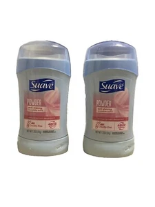 Suave Women's Powder Scent 48-Hour Solid Antiperspirant Deodorant Pack of 2 - Picture 1 of 3