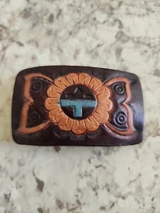 Handgefertigte Leder Gürtelschnalle - Bild 1 von 3