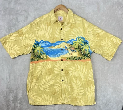 Гавайская рубашка Trader Joe's мужская размер L униформа сотрудника 2008 рокабилли Y2K - Изображение 1 из 4