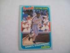 DARRYL STRAWBERRY 1989 FLEER #40 NEW YORK METS NY Baseball's Exciting Stars