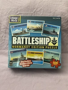 Battleship Normandy Edition Jigsaw Puzzle Collage World 500 Pieces Sealed - Picture 1 of 5