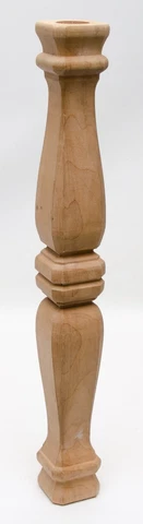 Vintage Mid Century Wood Pine Post for Shelf or Table Leg 15" Cover