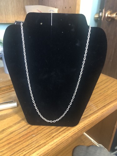 VETEMENTS collana catena tono argento 12 in