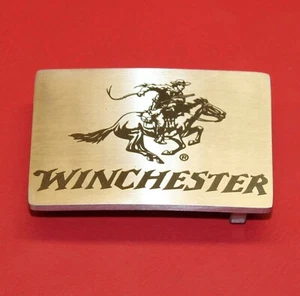 Winchester Firearms Stainless Steel Belt Buckle - Picture 1 of 2