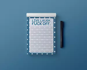 Live Laugh F*ck Off Pad | A6 Notepad, Stocking Filler / Birthday Gift - Picture 1 of 6