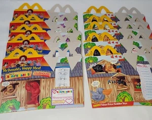 1998 McDonalds Happy Meal Teenie Beanie Babies Boxes Set of 10 Party Treat Box - Picture 1 of 6