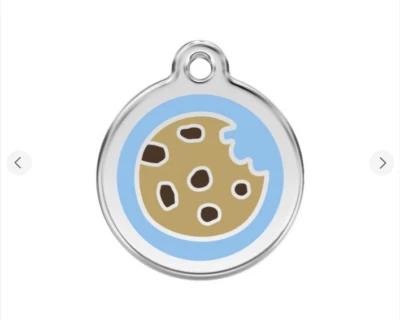 Stainless Steel Red Dingo Cookie ID Collar Charm Dog Tag Pink Blue - Изображение 1 из 4