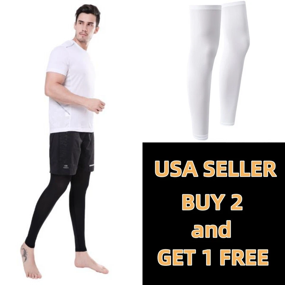 2PCS Bicycle Cycling Running UV Protection Leg Warmers Leg Sleeves - Image 1 of 4