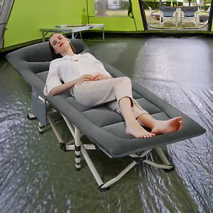 FREETOO Feldbetten Klappbett Campingbett Gästebett mit DICKER MATRATZE, XXL - Bild 1 von 7