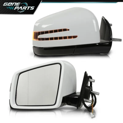 Par de espejos retrovisores laterales blancos aptos para Mercedes Benz M GL clase ML63 ML350 2005-11 Foto 1 de 4