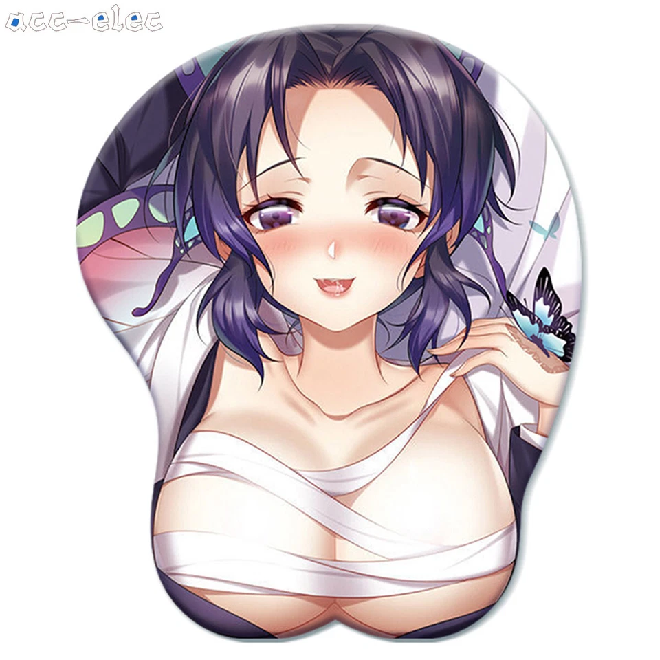 Anime Demon Slayer Ergonomic Shinobu Kochou Wrist Rest BULK Boob 3D Mouse Pad - Image 1 of 4
