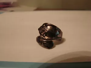 Vintage Spoon Ring Oneida W M A Rogers Silverplate Adjustable 6.75 - Picture 1 of 4