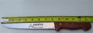 Cuchillo para deshuesar Amcutco aves pescado carne vintage 8" mango madera Suecia vintage - Imagen 1 de 2