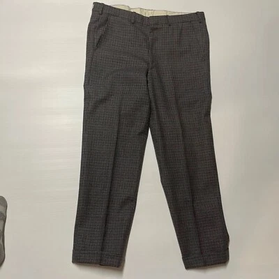 Pantalones de vestir vintage Brooks Brothers 346 para mujer 10 100 % lana negros/grises a cuadros Foto 1 de 4