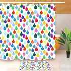 Color Raindrop Waterproof Bath Polyester Shower Curtain Liner Water Resistant